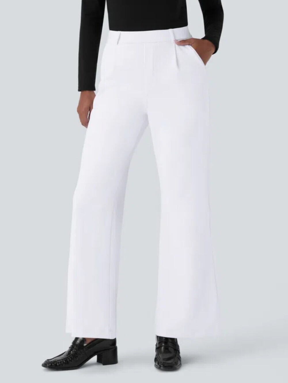 Halara High Waisted Work Pants in White Size XL Petite